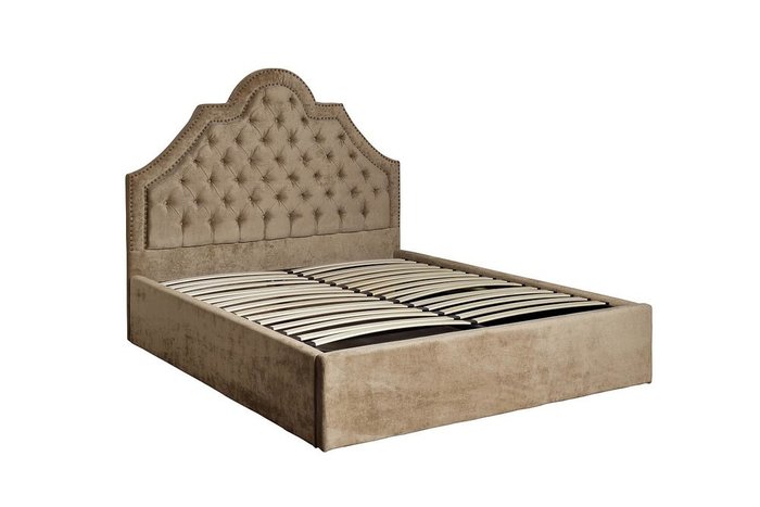 Кровать бежевого цвета с подъемным механизмом 160х200 - купить Кровати для спальни по цене 78000.0