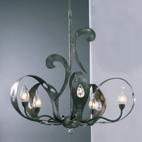 Подвесной светильник из металла цвета бронза Bellina Illumina - купить Подвесные люстры по цене 43100.0
