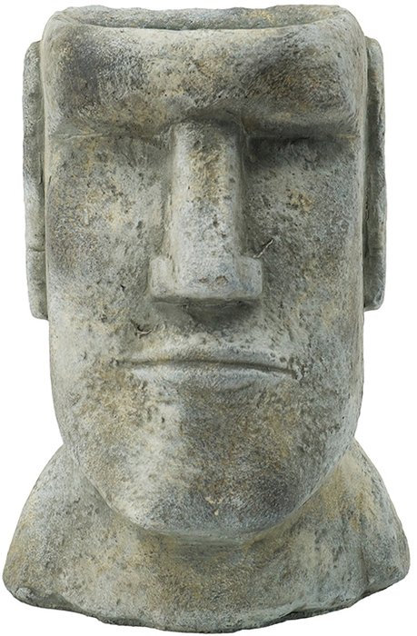 Кашпо в виде статуи с острова Пасхи серого цвета - купить Кашпо и горшки по цене 3610.0