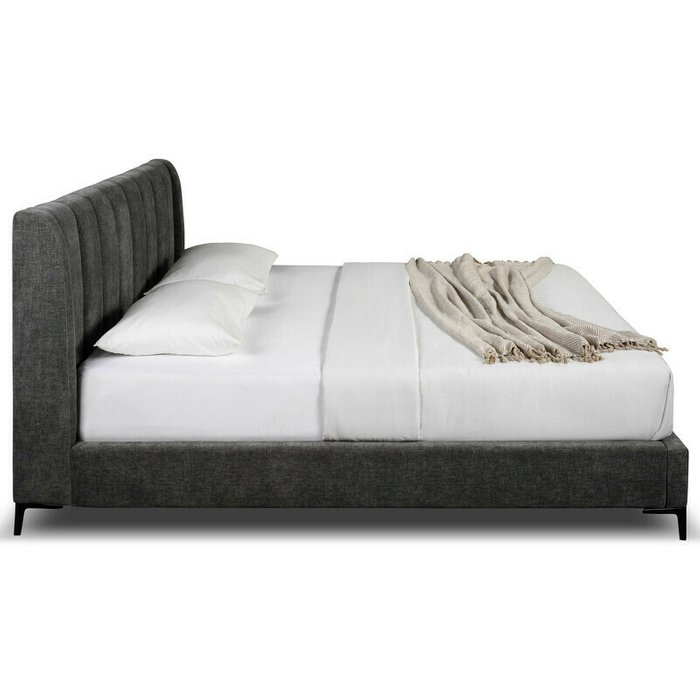 Кровать Wabi Sabi 180х200 темно-серого цвета без подъемного механизма - купить Кровати для спальни по цене 254900.0