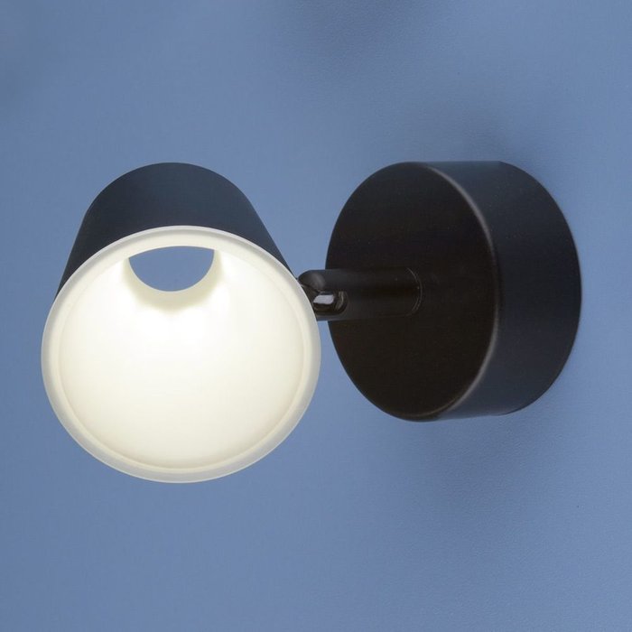 Настенно-потолочный светодиодный светильник DLR025 5W 4200K черный матовый Snappy - купить Накладные споты по цене 1420.0