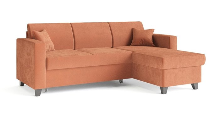 Угловой диван-кровать Эмилио оранжевого цвета - купить Угловые диваны по цене 64500.0