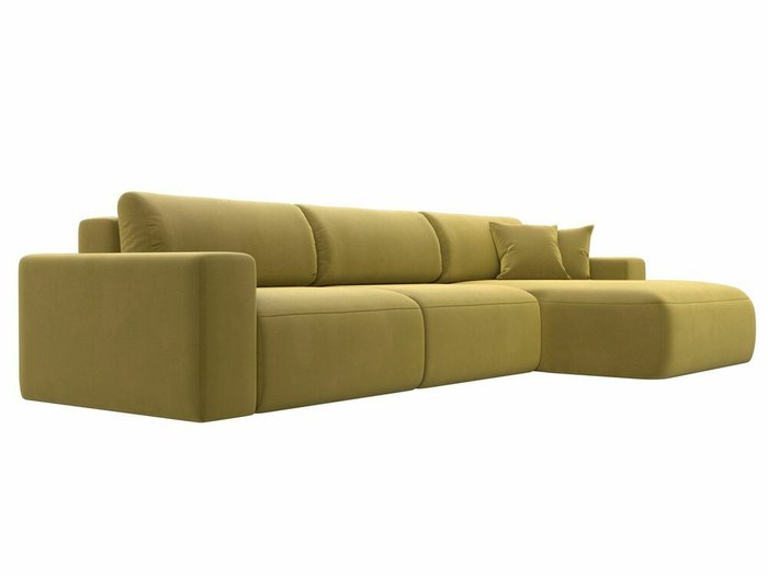 Угловой диван-кровать Лига 036 Классик Лонг желтого цвета правый угол - лучшие Угловые диваны в INMYROOM
