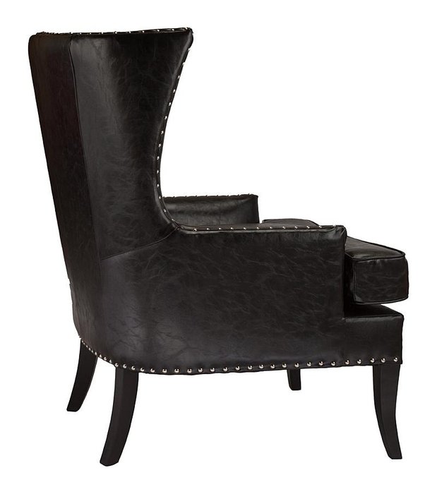 Кресло Gramercy Club Chair Черная Экокожа - купить Интерьерные кресла по цене 85750.0