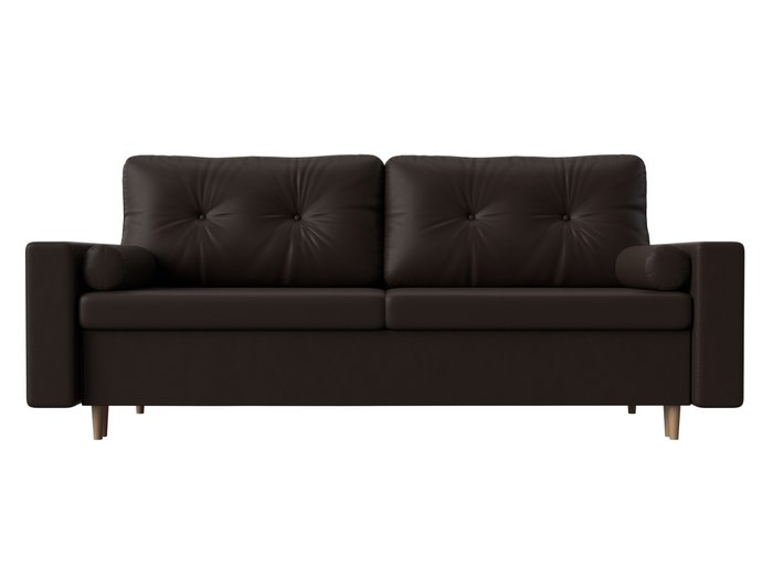 Прямой диван-кровать Белфаст темно-коричневого цвета (тик-так/экокожа) - купить Прямые диваны по цене 43999.0