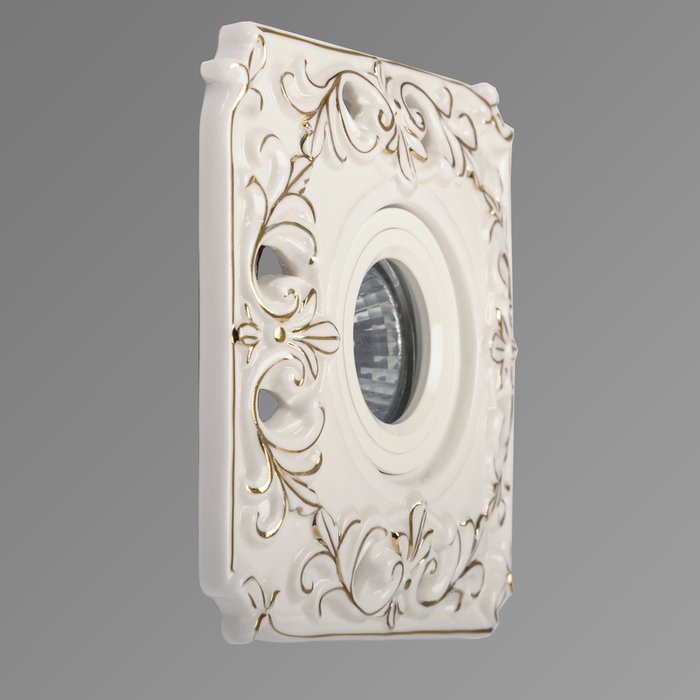 Точечный светильник 4007 (керамика, цвет кремовый) - купить Встраиваемые споты по цене 1227.0