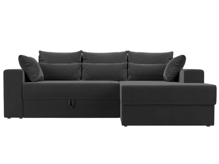 Угловой диван-кровать Мэдисон серого цвета правый угол - купить Угловые диваны по цене 41990.0