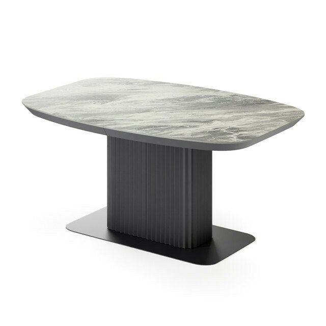Раздвижной обеденный стол Гиртаб со столешницей цвета светло-серый мрамор