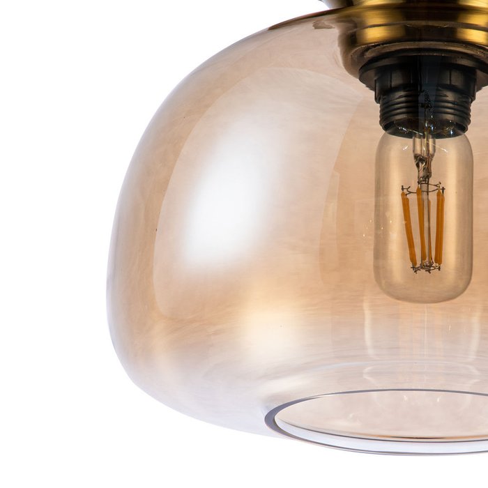 Подвесной светильник Mela янтарного цвета - лучшие Подвесные светильники в INMYROOM