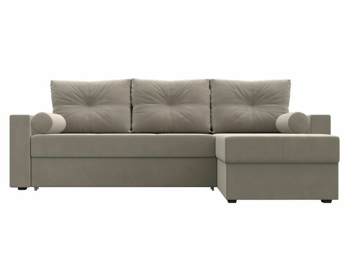 Угловой диван-кровать Верона бежевого цвета правый угол - купить Угловые диваны по цене 44999.0