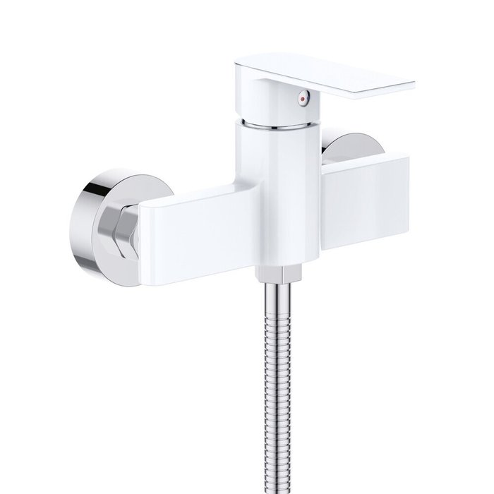 Смеситель для душа D-Lin D160363-C, белый/хром Смеситель для душа D-Lin D160363-C, белый/хром