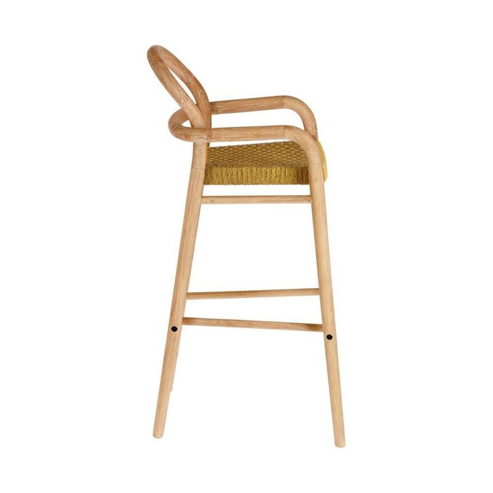 Барный стул Sheryl Marbled Mustard M из дерева бежевого цвета - купить Барные стулья по цене 38990.0