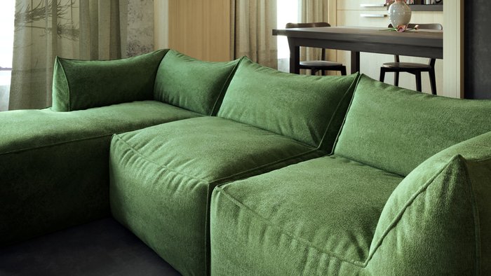 Диван для гостиной Angle зеленого цвета - лучшие Бескаркасная мебель в INMYROOM