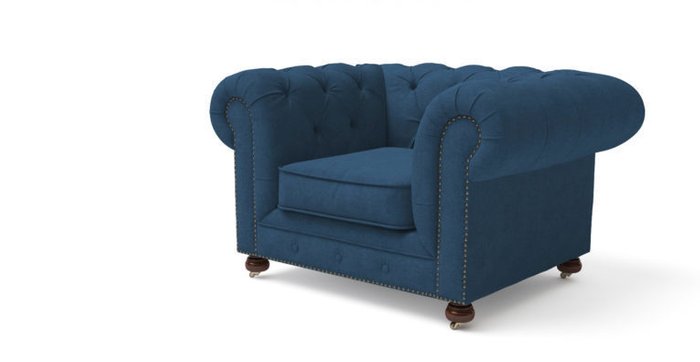 Кресло Chesterfield Lux синее - купить Интерьерные кресла по цене 52200.0