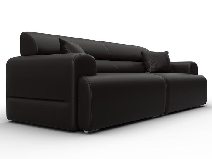 Диван Лига-109 темно-коричневого цвета (экокожа) - лучшие Прямые диваны в INMYROOM