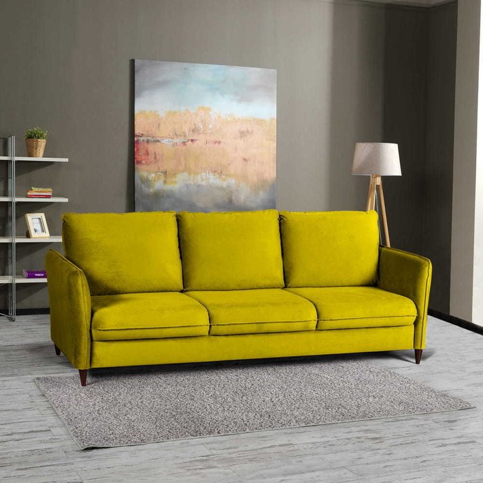 Диван-кровать Парма зеленого цвета - купить Прямые диваны по цене 145244.0
