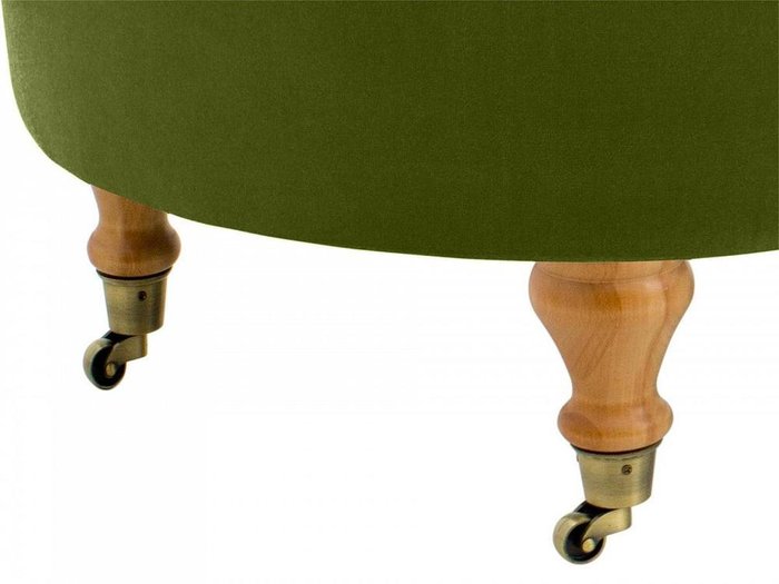 Пуф зеленого цвета на колесиках IMR-1051115 - лучшие Пуфы в INMYROOM