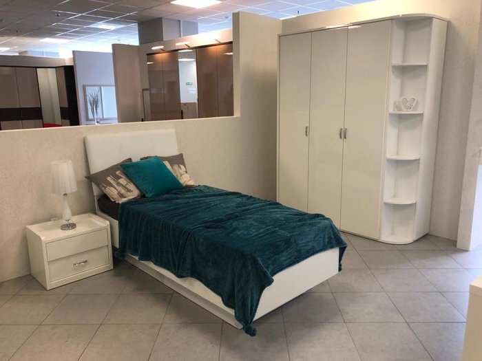 Кровать с подъемным механизмом Белла 90х200 белого цвета - лучшие Кровати для спальни в INMYROOM