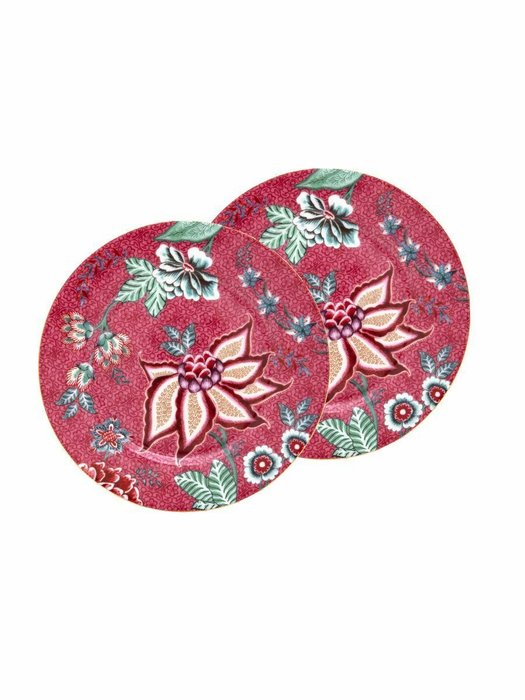 Набор из 2-х тарелок Flower Festival Dark Pink, D17 см Набор из 2-х тарелок Flower Festival Dark Pink, D17 см