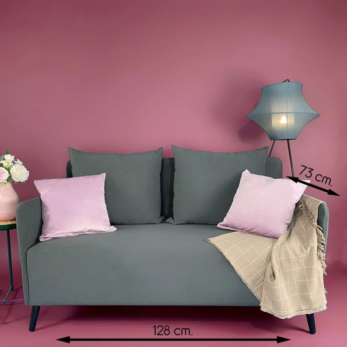 Диван Будапешт серого цвета - лучшие Прямые диваны в INMYROOM