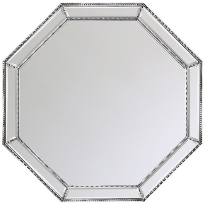Зеркало настенное Элиан в раме серебряного цвета с эффектом патины