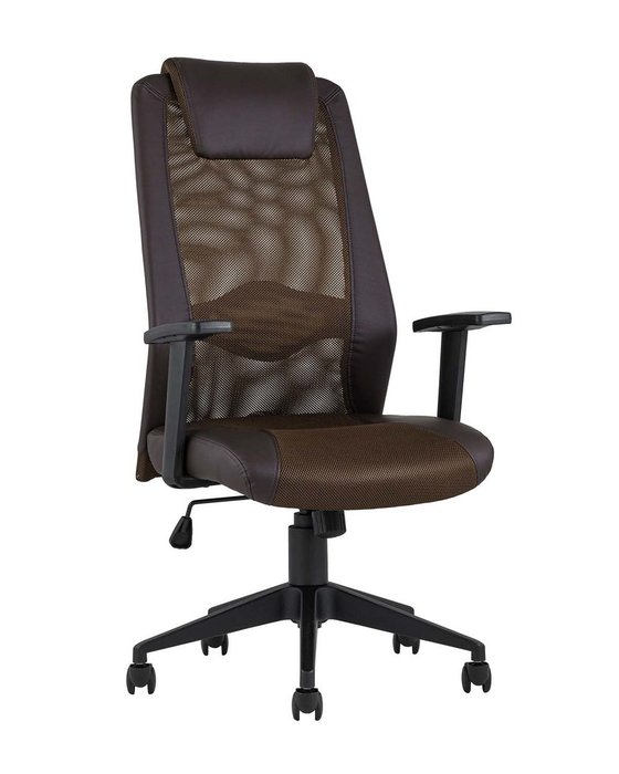 Кресло офисное Top Chairs коричневого цвета