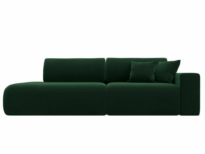 Диван-кровать Лига 036 Модерн темно-зеленого цвета с правым подлокотником