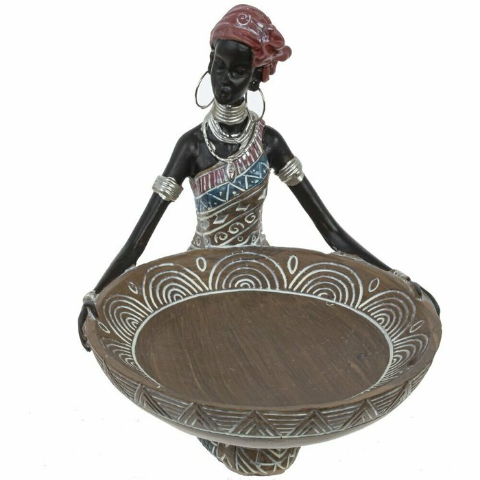 Фигурка декоративная Африканка коричневого цвета