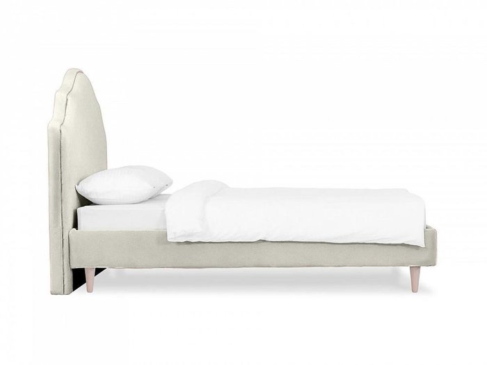 Кровать Queen II Victoria L 160х200 молочного цвета с бежевыми ножками - лучшие Кровати для спальни в INMYROOM