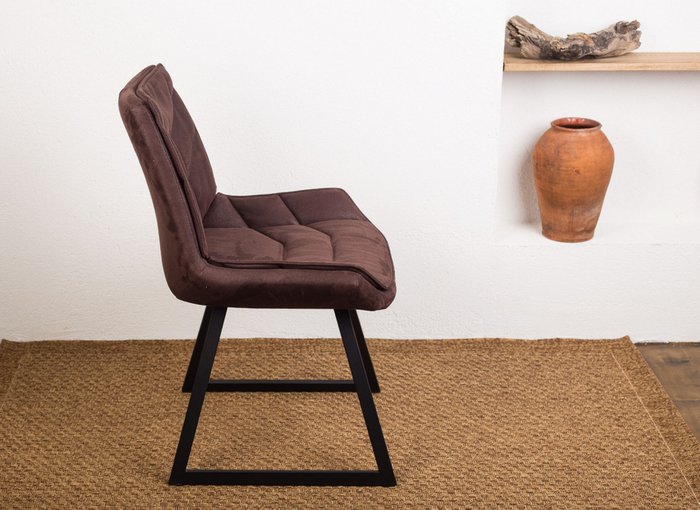 Стул Draco темно-коричневго цвета с черными ножками - купить Обеденные стулья по цене 8990.0