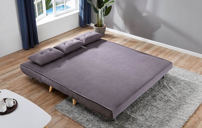 Диван-кровать Jillian лилово-серого цвета - купить Прямые диваны по цене 59287.0