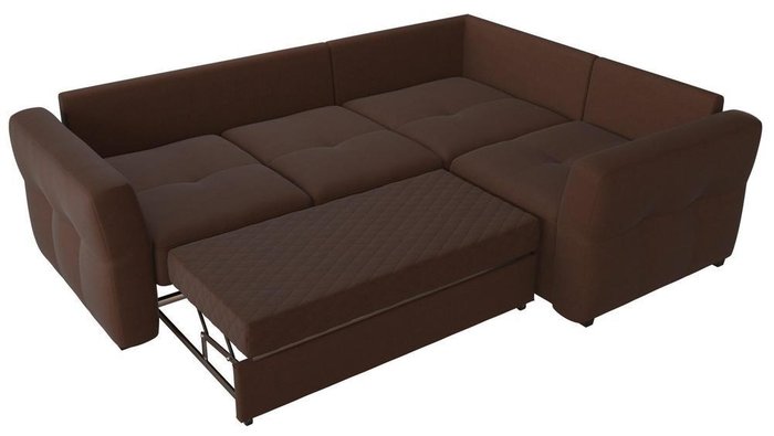 Угловой диван-кровать Манхеттен Choco темно-коричневого цвета - купить Угловые диваны по цене 29650.0