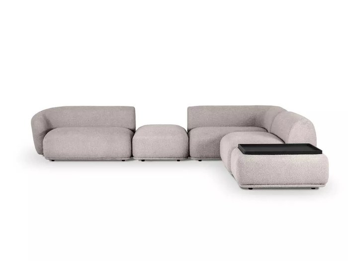 Угловой модульный диван Fabro серо-бежевого цвета - купить Угловые диваны по цене 431010.0