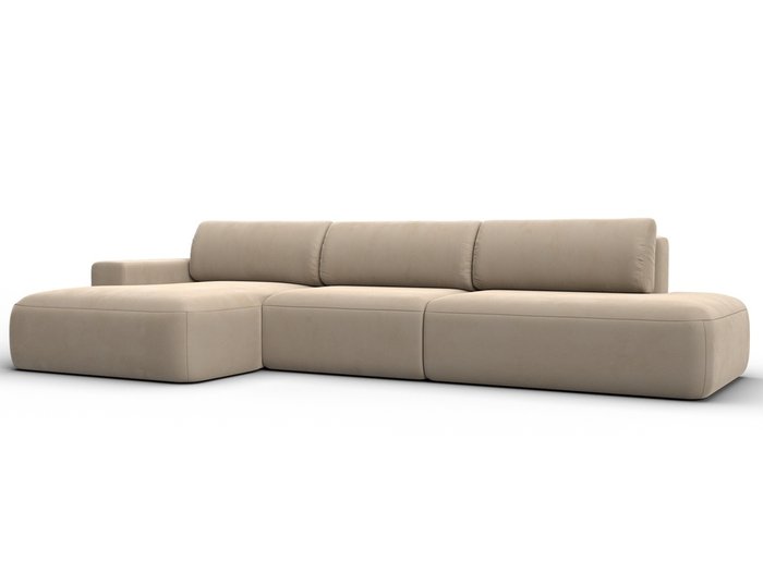 Угловой диван-кровать Лига 036 Модерн Лонг бежевого цвета левый угол Угловой диван-кровать Лига 036 Модерн Лонг бежевого цвета левый угол