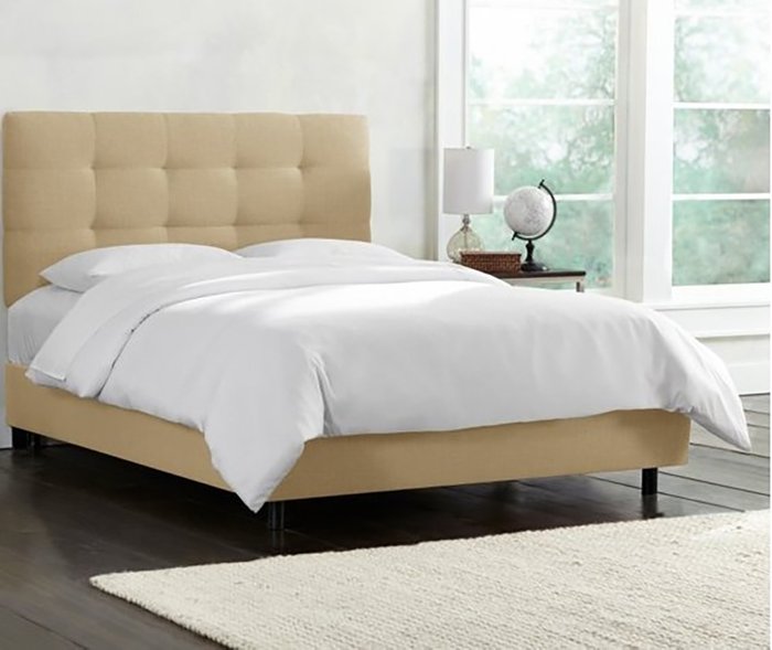 Кровать Alice Tufted Beige бежевого цвета 160х200 - купить Кровати для спальни по цене 102000.0