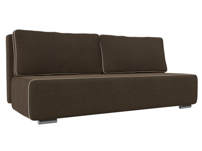 Прямой диван-кровать Уно коричневого цвета