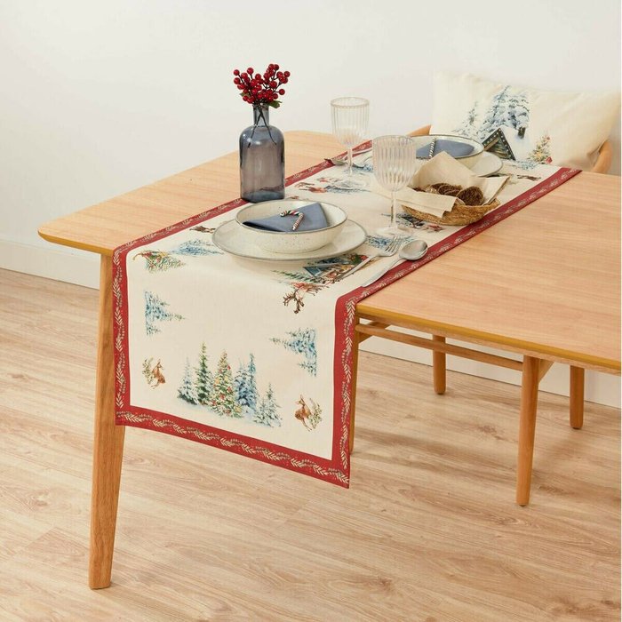 Настольная дорожка Christmas Landscape Разноцветный 45 x 140 см
