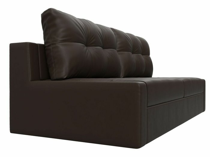Прямой диван-кровать Мартин коричневого цвета (экокожа) - лучшие Прямые диваны в INMYROOM