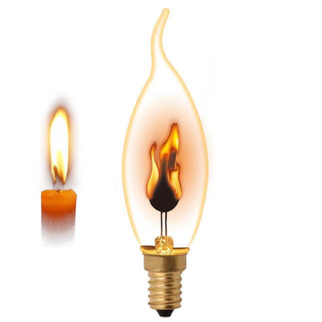 Ретро-лампа IL-N-CW35-3/RED-FLAME/E14/CL - лучшие Лампочки в INMYROOM Ретро-лампа IL-N-CW35-3/RED-FLAME/E14/CL - лучшие Лампочки в INMYROOM