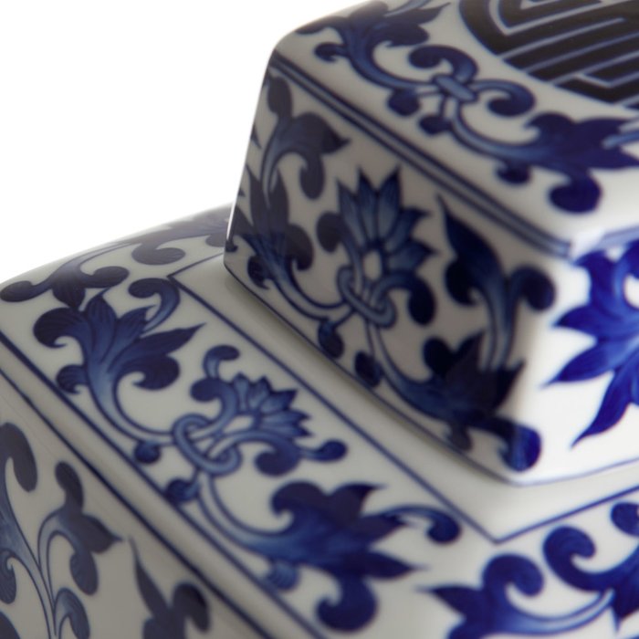 Фарфоровая ваза Loca Nera CHINESE PATTERN - купить Вазы по цене 12600.0 Фарфоровая ваза Loca Nera CHINESE PATTERN - купить Вазы по цене 12600.0