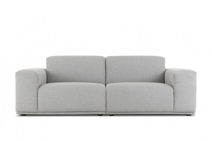Модульный диван светло-серого цвета