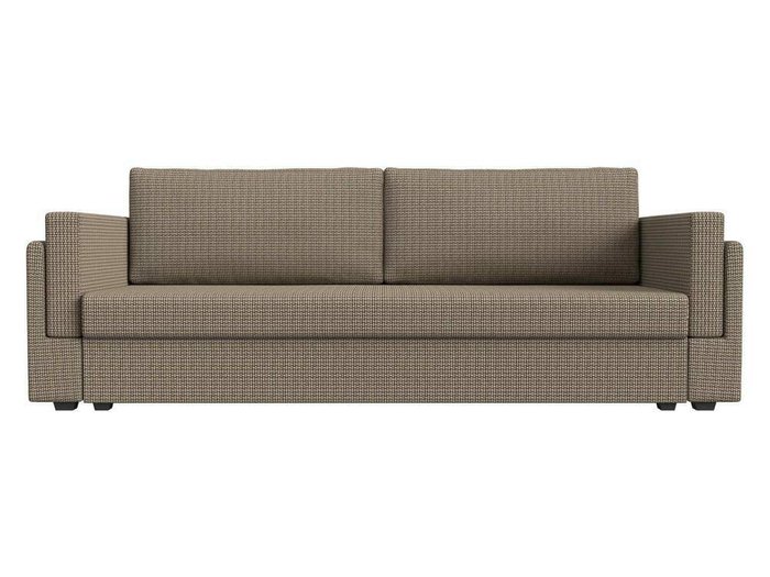 Диван-кровать Лига 007 коричнево-бежевого цвета (рогожка) - купить Прямые диваны по цене 27999.0