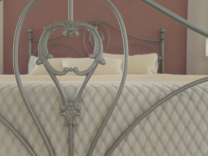 Кровать Милания 120х200 серебряного цвета - лучшие Кровати для спальни в INMYROOM