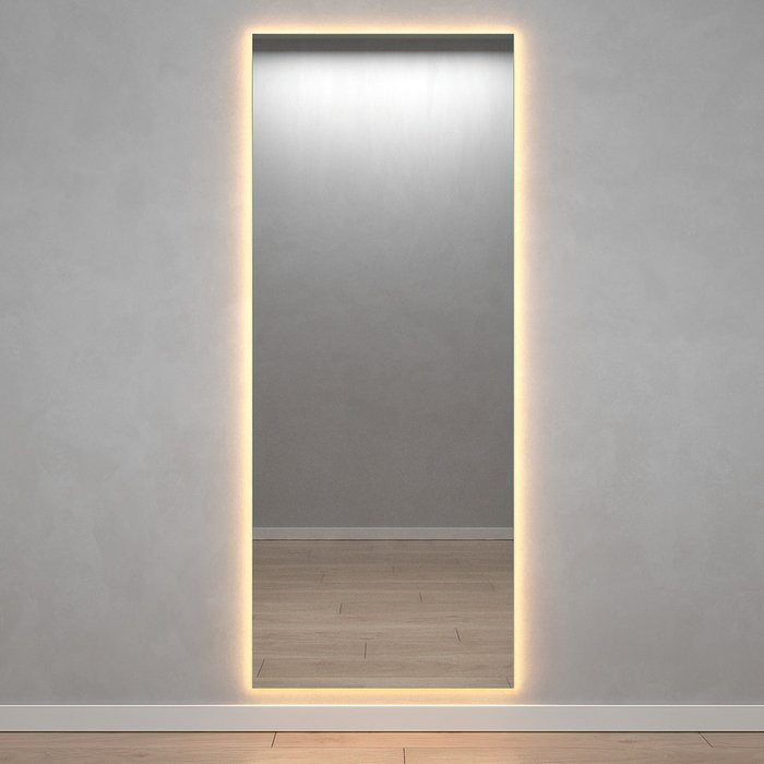 Настенное зеркало Halfeo Slim NF LED XL 3000К с тёплой подсветкой  - купить Настенные зеркала по цене 23900.0