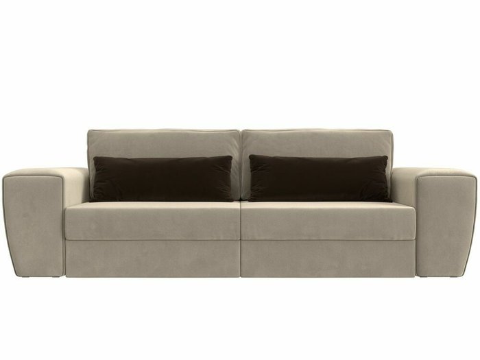 Прямой диван-кровать Лига 008 бежево-коричневого цвета - купить Прямые диваны по цене 60999.0