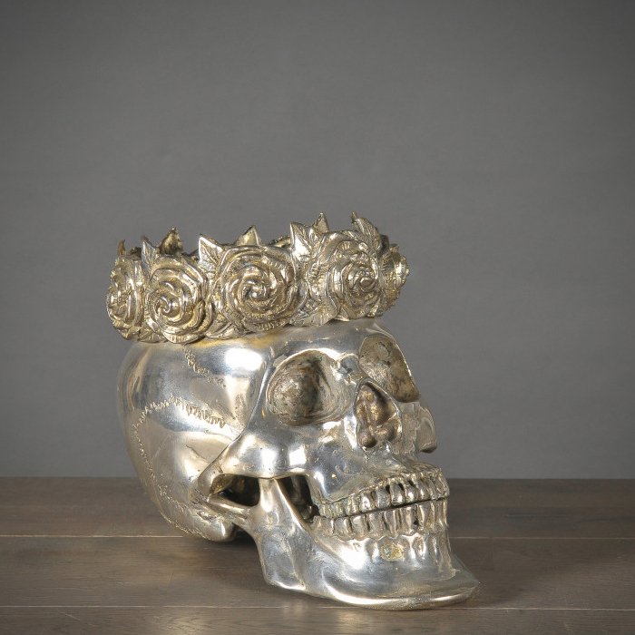 Статуэтка Ateliers C&S Davoy Silver Queen Skull - купить Фигуры и статуэтки по цене 31540.0