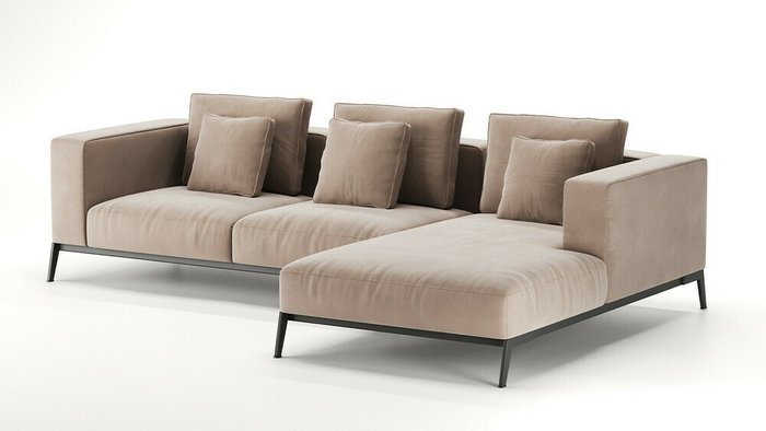 Угловой диван Loft светло-бежевого цвета