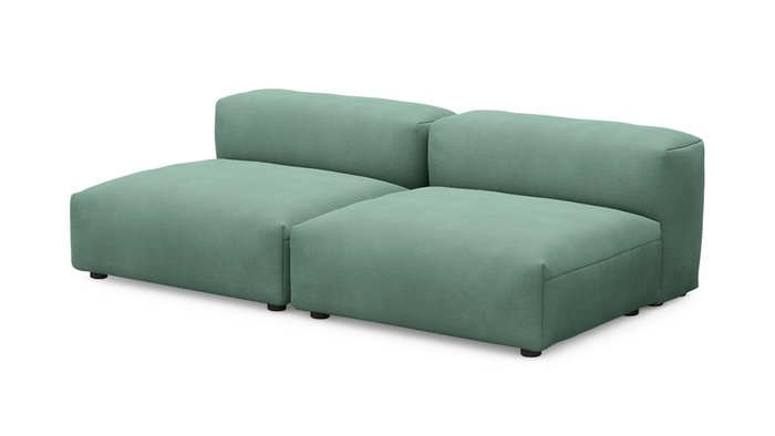 Прямой диван Фиджи сдвоенный темно-мятного цвета - купить Прямые диваны по цене 45200.0