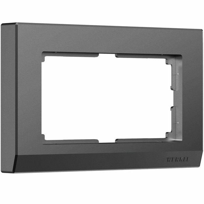 Рамка из пластика для двойной розетки Stark графит матовый W0081864 Рамка из пластика для двойной розетки Stark графит матовый W0081864