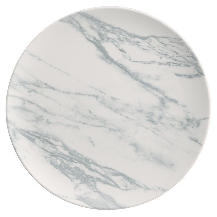 Набор из двух тарелок Marble бело-серого цвета - лучшие Тарелки в INMYROOM